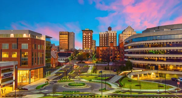 Centro di Greenville, South Carolina Skyline Cityscape — Foto Stock