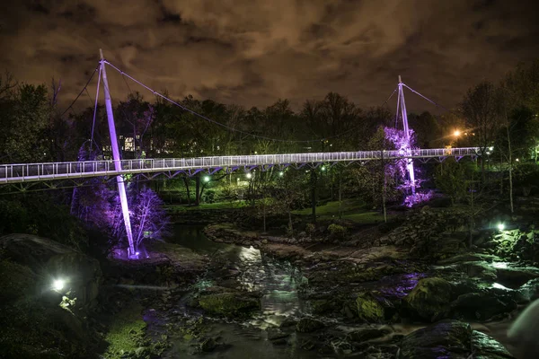 Downtown Greenville Güney Carolina Özgürlük Köprüsü — Stok fotoğraf