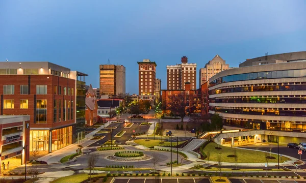 Downtown Greenville South Carolina SC skyline Rechtenvrije Stockafbeeldingen