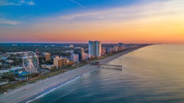 Downtown Myrtle Beach Güney Carolina Sc Drone Skyline Hava