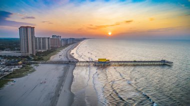 Myrtle Beach Güney Carolina Sc Drone Hava Apache İskelesi