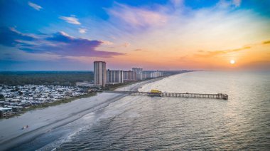 Myrtle Beach Güney Carolina Sc Pier Drone Hava