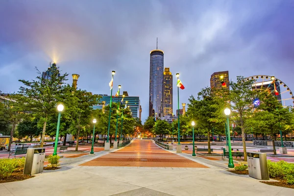 Centennial Park a belvárosban Atlanta Georgia GA — Stock Fotó