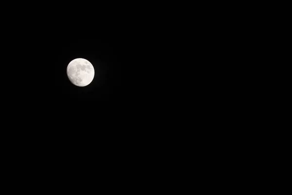 Luna Llena Noche Oscura Capturar Cámara Réflex Digital Super Luna — Foto de Stock