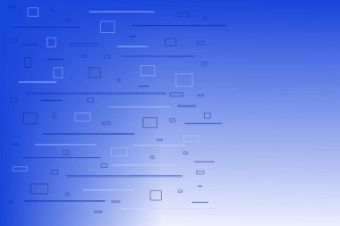 Geometrik şekilli beyaz-mavi arka plan çizimi.