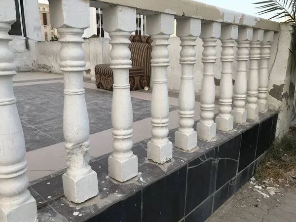 Binanın Balkon Lobi Girişi Için Çimento Beton Balatalar — Stok fotoğraf