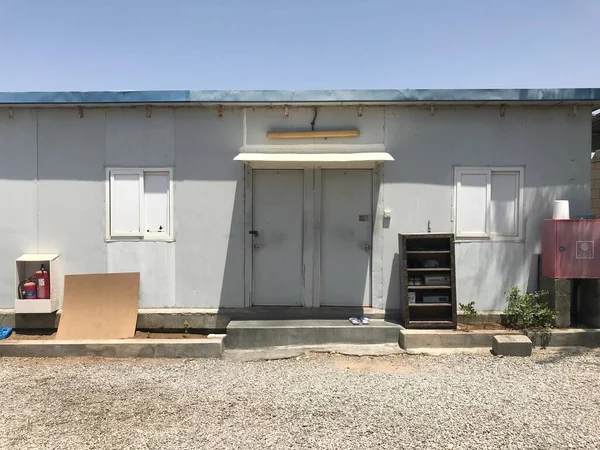 Indian workers or laborers accommodation in an temporary caravan or portable cabin and constructed by thermal proof materials