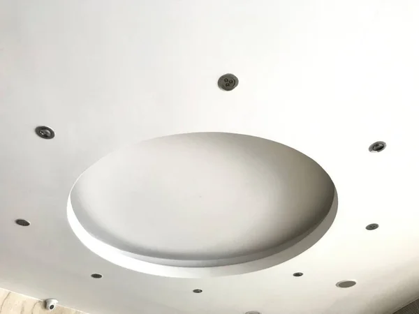 Circle suspended false ceiling interiors for an Reception hotel decoration
