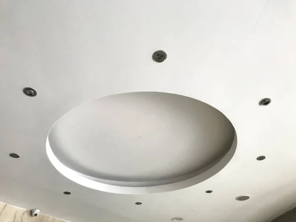 Circle suspended false ceiling interiors for an Reception hotel decoration