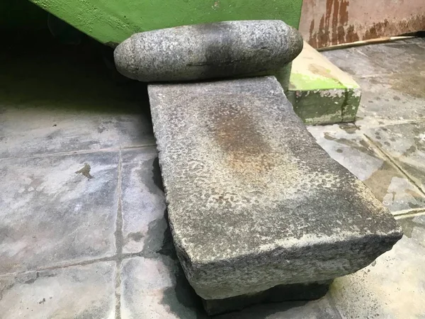 Камень Ручной Работы Grindstones Будет Использоваться Индийской Деревне Кухня Области — стоковое фото