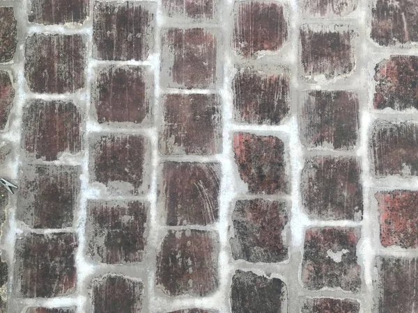 Terracotta Brick Tile Terrace Floor Residential House Home Architecture Work — Stock Photo, Image