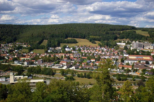 Mountain view of the city, in Germany. Walk through the Castle grounds — Stock Photo, Image