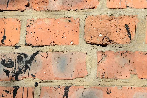 Old brick wall on a sunny day close up. Abstract background