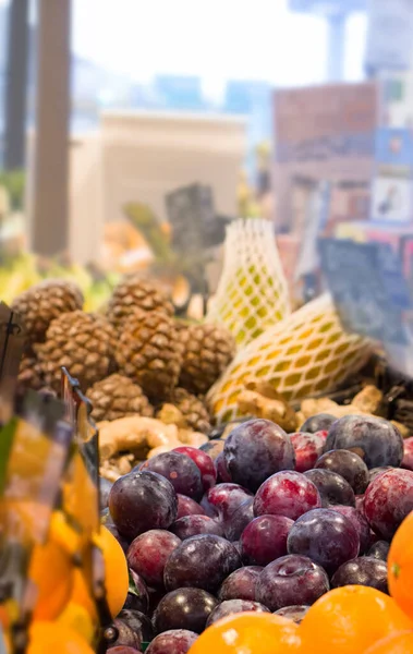 Свіжі Фрукти Супермаркеті Концепція Здорової Їжі Біо Вегетаріанська Дієта — стокове фото