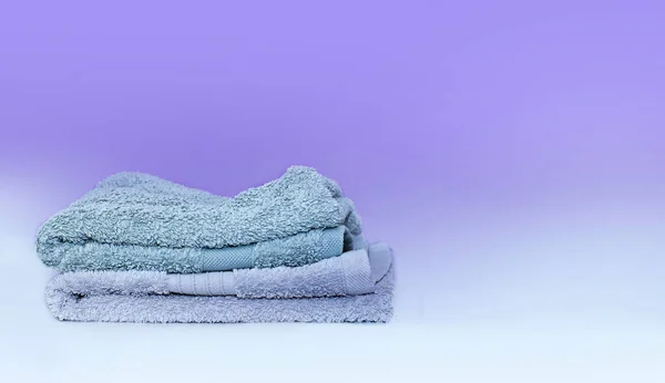Stack Asciugamani Bagno Sfondo Primo Piano — Foto Stock