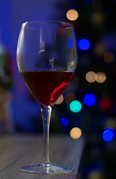 Glass Red Wine Dark — Stock Photo, Image