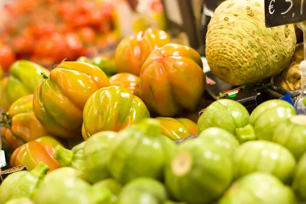 Tomat Dan Sayuran Supermarket Konsep Makanan Sehat Bio Vegetarian Diet — Stok Foto