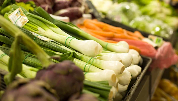 Весняна Цибуля Ринку Концепція Здорової Їжі Біо Вегетаріанська Дієта — стокове фото