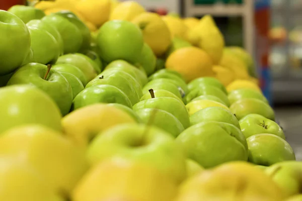 Свіже Яблуко Супермаркеті Концепція Здорової Їжі Біо Вегетаріанська Дієта — стокове фото