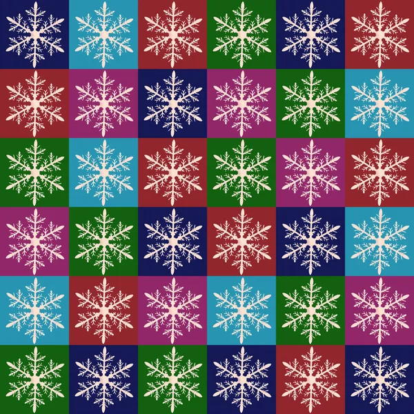 Bezešvé Vzor Skládá Pestrobarevných Čtverců Diy Řezané Papír Sněhové Vločky — Stock fotografie