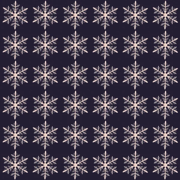 Бесшовный Рисунок Состоящий Геометрических Ритмичных Рядов Сухих Срезанных Бумажных Снежинок — стоковое фото