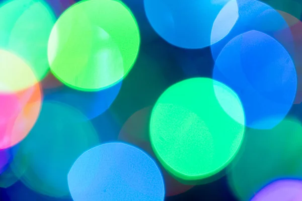 Weihnachten oder Neujahr festlich blau und grün Bokeh Hintergrund Nahaufnahme. — Stockfoto