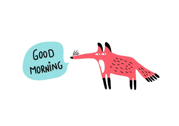 God morgon räv — Stock vektor