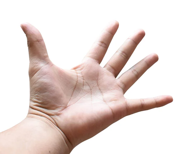 Partes do corpo são as mãos dos homens na forma de mãos — Fotografia de Stock
