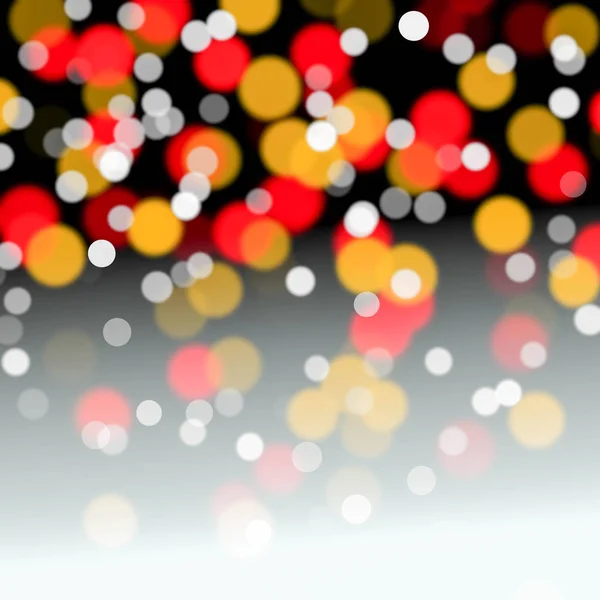 Siyah arka plan, kırmızı bokeh ve beyaz bokeh daire ile sarı