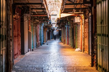 Coronavirus salgını sırasındaki karantina nedeniyle eski Kudüs şehrinin boş sokakları