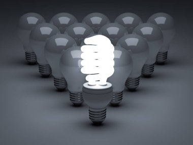 Liderlik kavramı parlayan Eko enerji tasarruflu ampul yol açar
