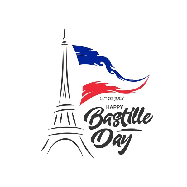 Happy Bastille Day Bastille Day Common Name Given English Speaking — Stock Vector