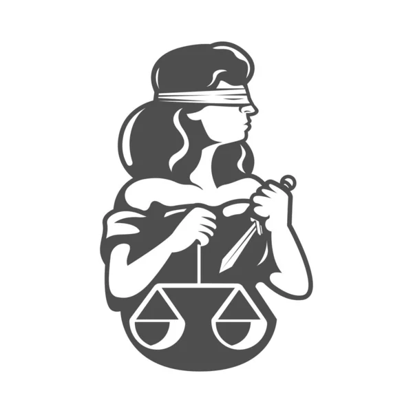Deusa Justiça Themis Ilustração Vetorial — Fotografia de Stock