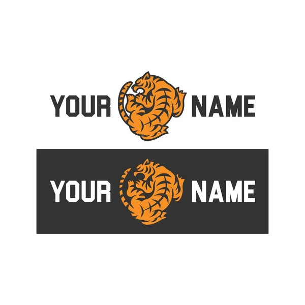 Logo Circolare Tigre Arrotondare Logo Tigre Illustrazione Vettoriale — Foto Stock