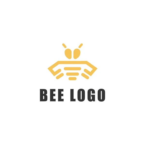 Ilustración Vector Logo Abeja Amarilla — Archivo Imágenes Vectoriales