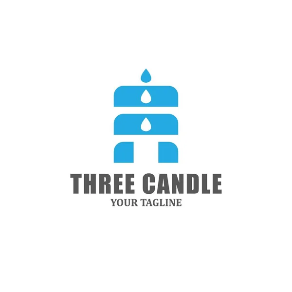 Τρεις Εικονογράφηση Διάνυσμα Λογότυπο Κερί — Διανυσματικό Αρχείο