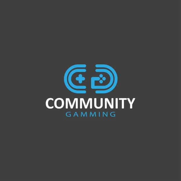 Gamepad 'in vektör stilize edilmiş sanat logosu. Oyun logosu. Oyun şirketi logosu