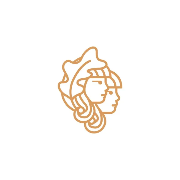 Логотип дівочого дуба. плоский векторний логотип . — стоковий вектор