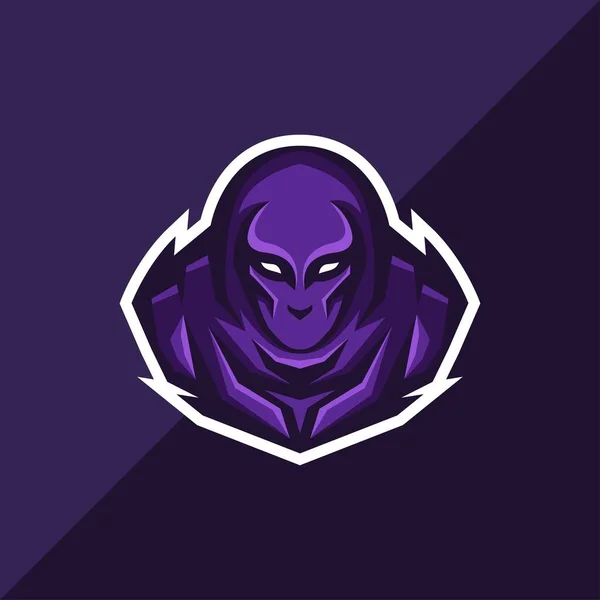 Ninja Maskotka Logo Gry Esport Assasin Logo Maskotki Ilustracja — Zdjęcie stockowe