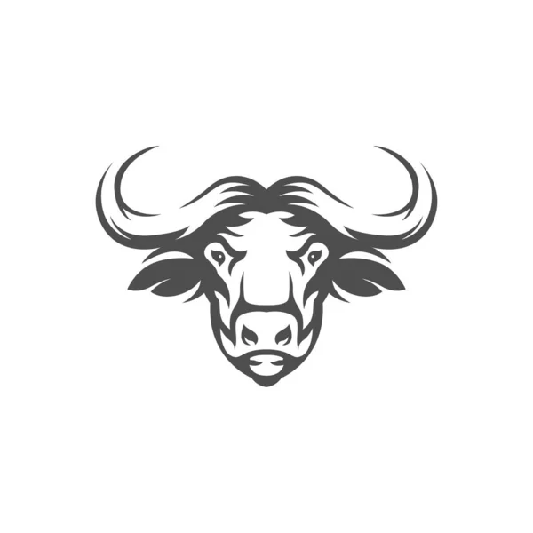 Vector Van Het Stierenhoofd Logo Eenvoudig Logo — Stockfoto