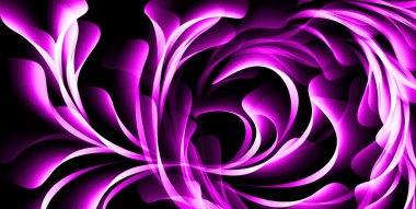 Parlak tasarım. Siyah ve pembe aksanlı bir arka plan. Fütürist poster. Soyut akış. Parlak renk. Moda posteri. Akışın dalgası. Soyut süs duvar kağıdı arka planı. Süslü arka plan..