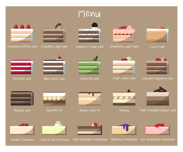 Have Multiple Flavors Cake Offer Suit Everyone Taste — ストックベクタ