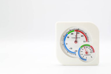 izole arka planda Higrometre ve termometre