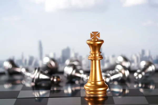 Échecs idée d'affaires pour la concurrence, le succès et le concept de leadership — Photo