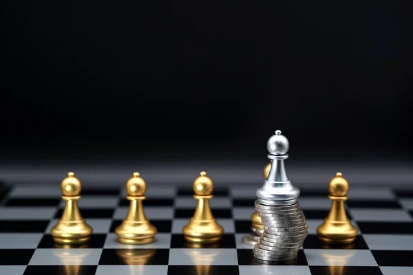 Échecs idée d'affaires pour la concurrence, le succès et le concept de leadership — Photo