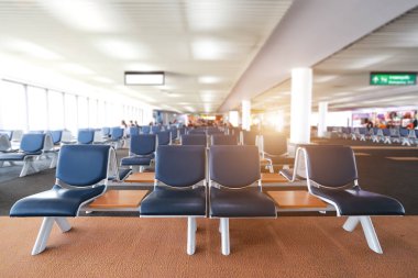 boş bank ve koltuk gidiş terminali havaalanı