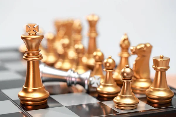 Chess business idea for competition, success and leadership concept — Stock Photo, Image