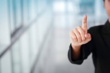 asisn iş kadını işaret parmak 