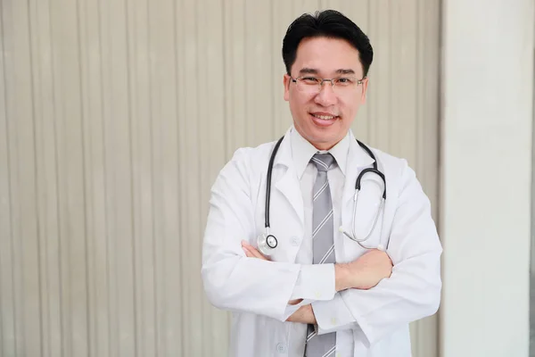 Asian doctor portrait with stethoscope — Stock Photo, Image