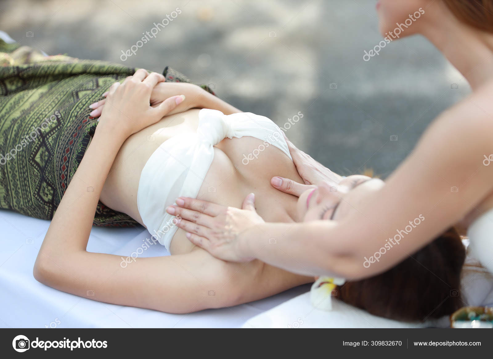 Oil sexy massage breast 